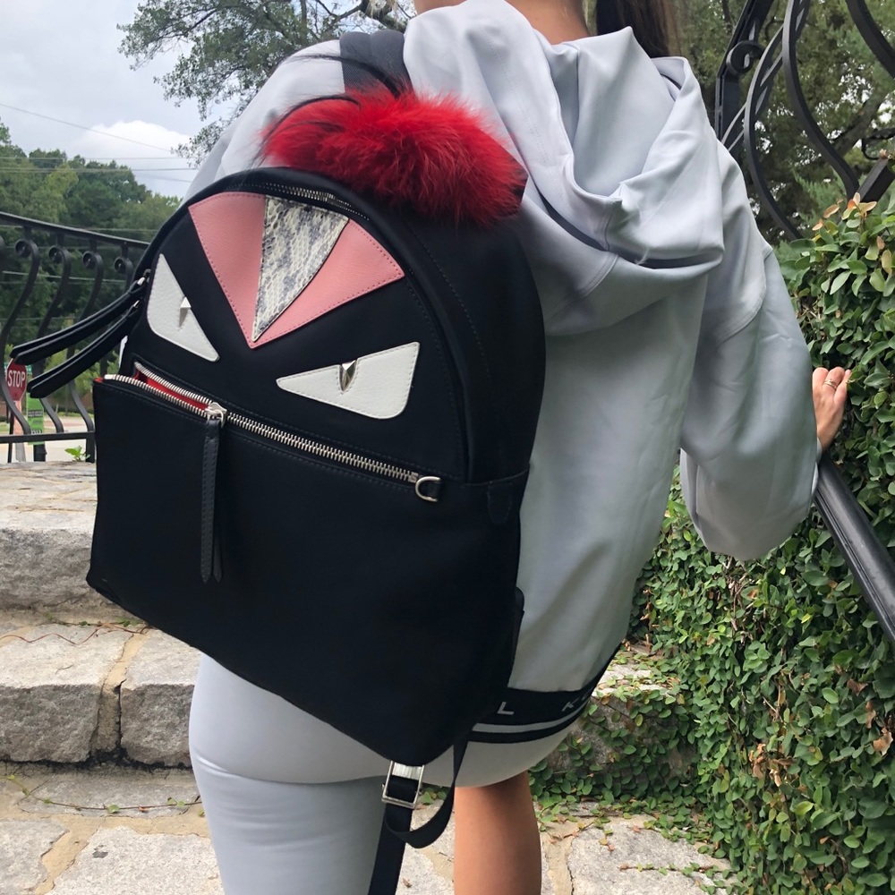 Fendi Nylon Monster Backpack